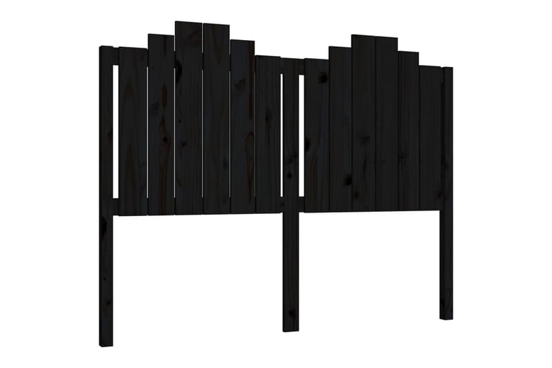 beBasic Sengegavl svart 146x4x110 cm heltre furu - Svart - Møbler - Senger - Sengetilbehør & sengegavl - Sengegavl