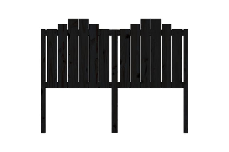 beBasic Sengegavl svart 146x4x110 cm heltre furu - Svart - Møbler - Senger - Sengetilbehør & sengegavl - Sengegavl
