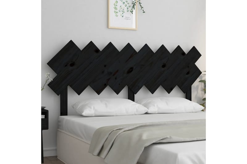 beBasic Sengegavl svart 159,5x3x80,5 cm heltre furu - Svart - Møbler - Senger - Sengetilbehør & sengegavl - Sengegavl