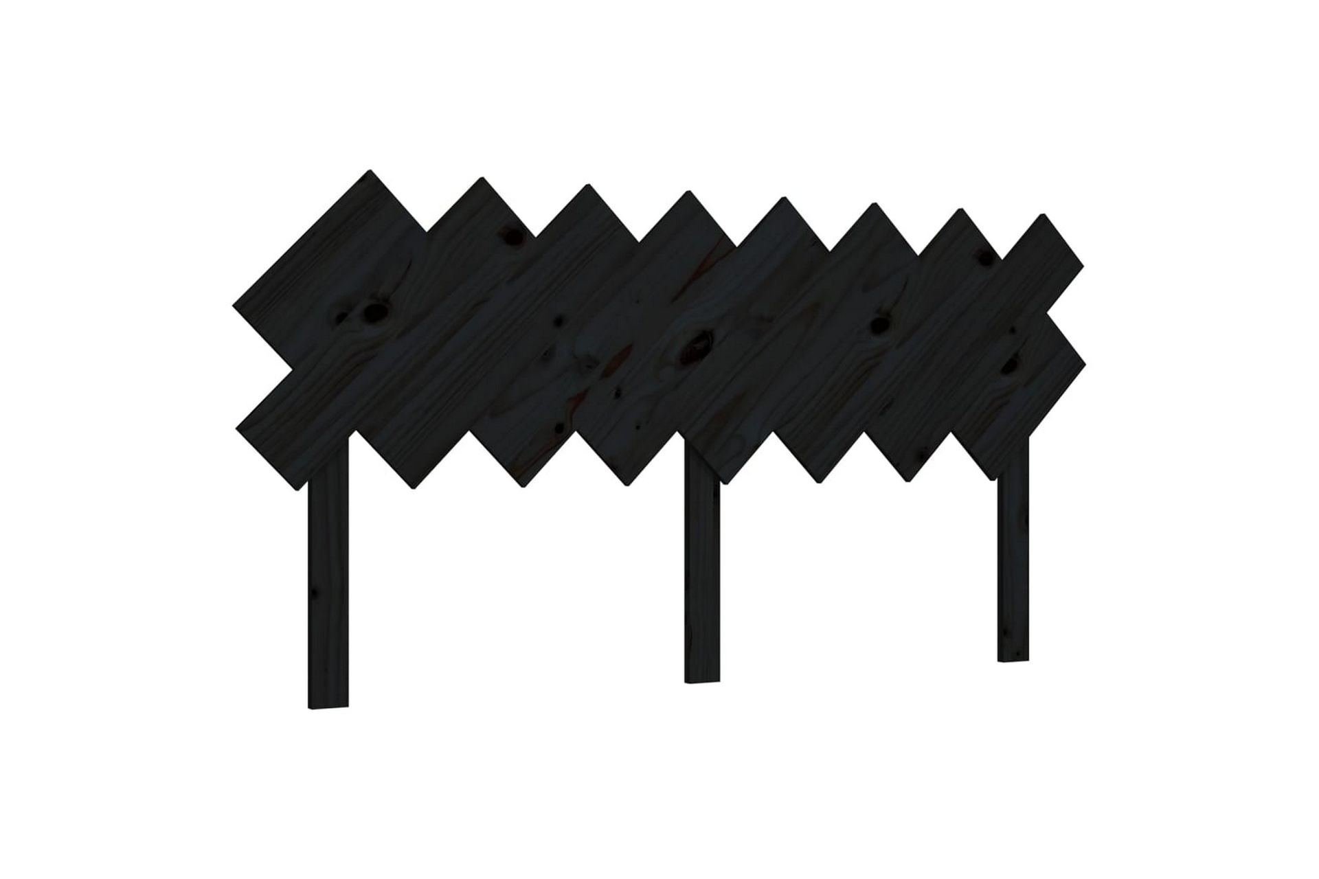 beBasic Sengegavl svart 159,5x3x80,5 cm heltre furu - Svart - Møbler - Senger - Sengetilbehør & sengegavl - Sengegavl
