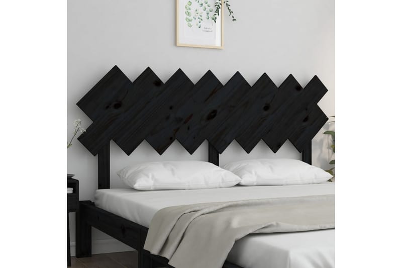 beBasic Sengegavl svart 159,5x3x80,5 cm heltre furu - Svart - Møbler - Senger - Sengetilbehør & sengegavl - Sengegavl