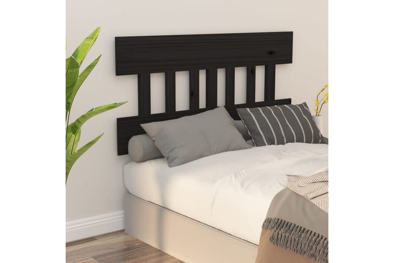 beBasic Sengegavl svart 163,5x3x81 cm heltre furu - Svart - Møbler - Senger - Sengetilbehør & sengegavl - Sengegavl