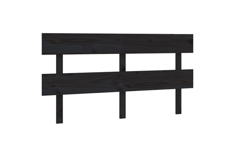 beBasic Sengegavl svart 164x3x81 cm heltre furu - Svart - Sengegavl