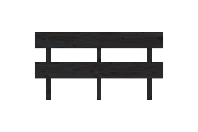 beBasic Sengegavl svart 164x3x81 cm heltre furu - Svart - Møbler - Senger - Sengetilbehør & sengegavl - Sengegavl