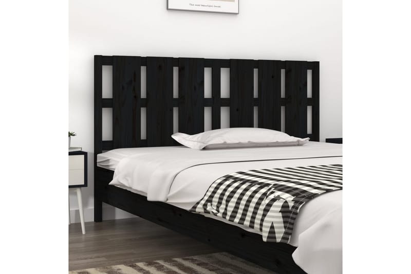 beBasic Sengegavl svart 165,5x4x100 cm heltre furu - Svart - Møbler - Senger - Sengetilbehør & sengegavl - Sengegavl