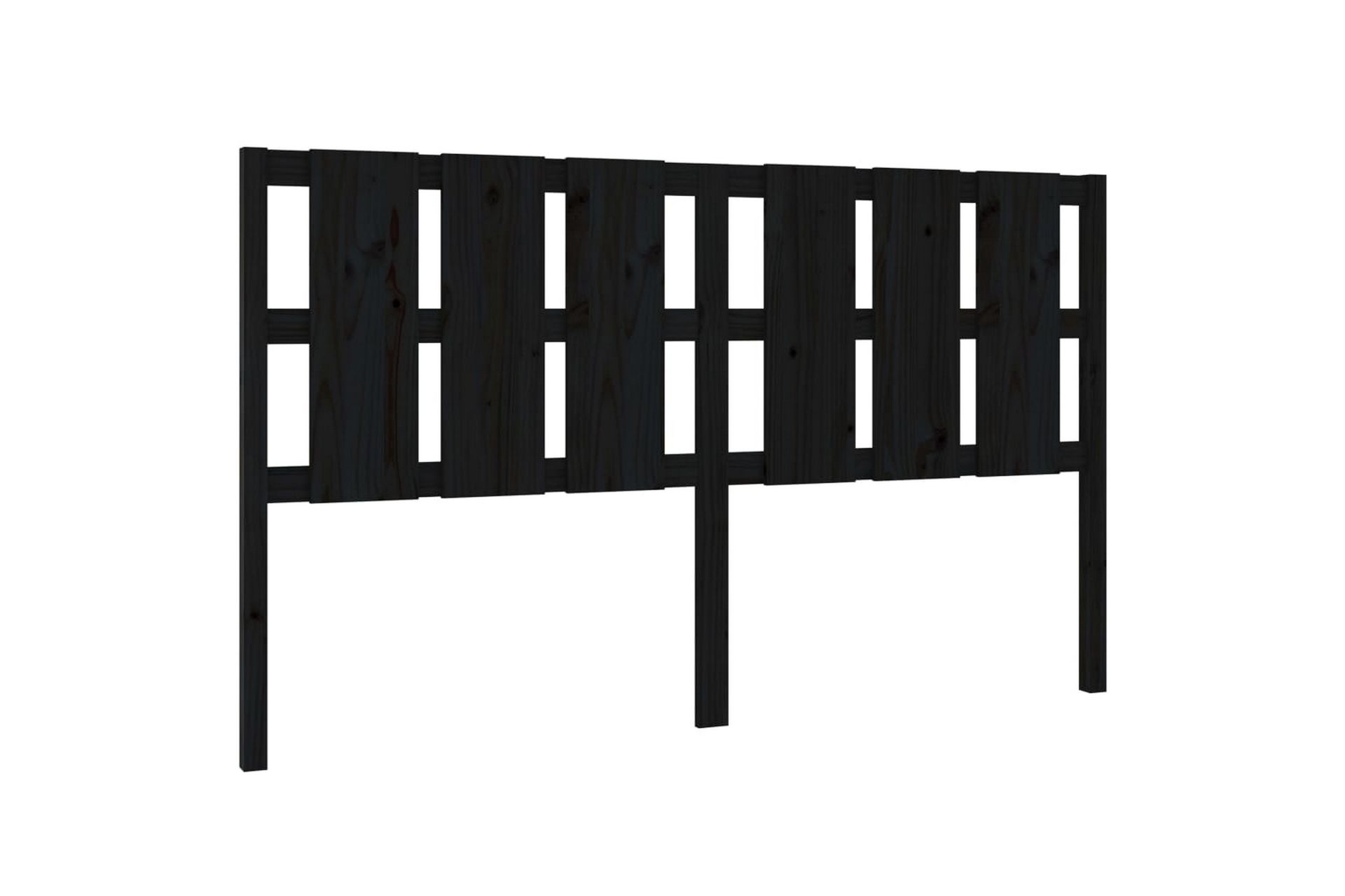 beBasic Sengegavl svart 165,5x4x100 cm heltre furu - Svart - Møbler - Senger - Sengetilbehør & sengegavl - Sengegavl