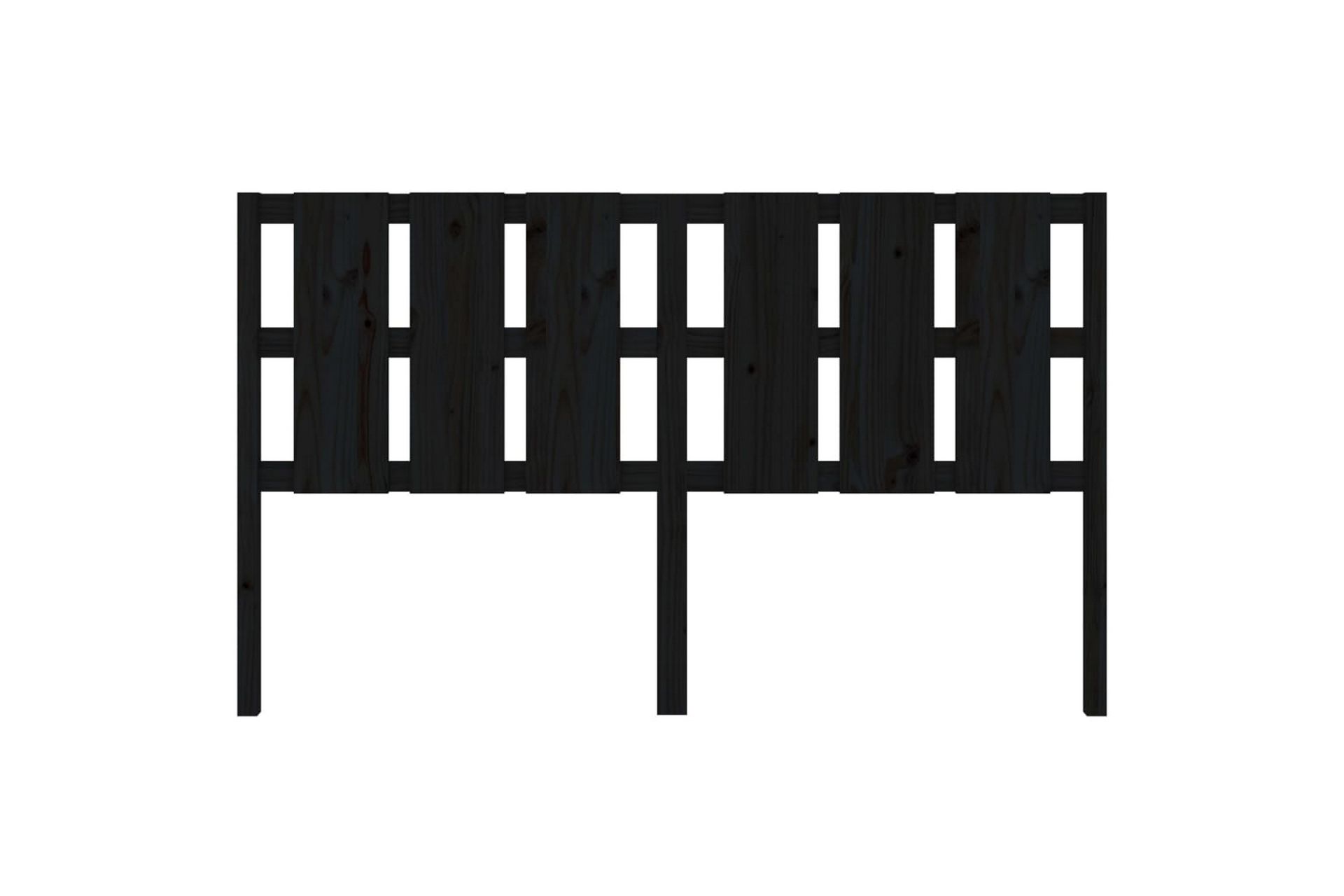 beBasic Sengegavl svart 165,5x4x100 cm heltre furu - Svart - Møbler - Senger - Sengetilbehør & sengegavl - Sengegavl