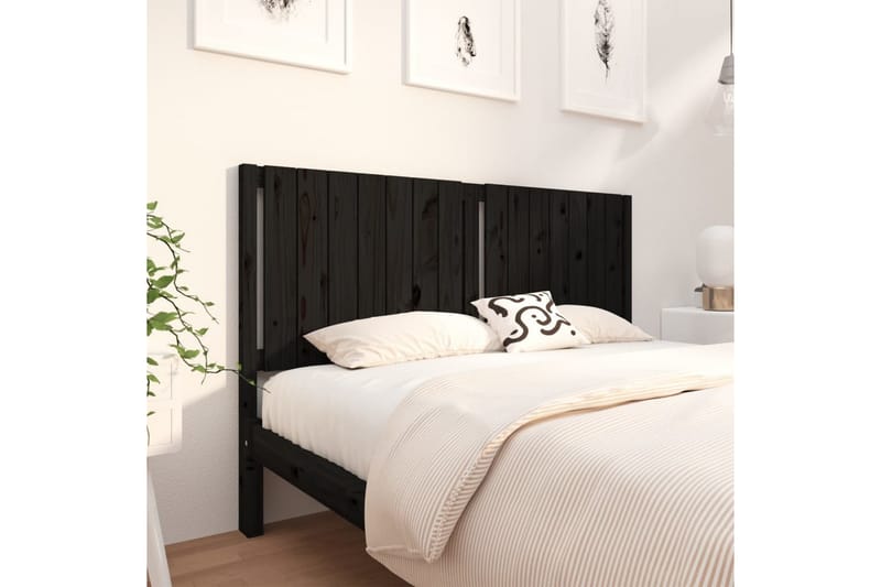 beBasic Sengegavl svart 165,5x4x100 cm heltre furu - Svart - Møbler - Senger - Sengetilbehør & sengegavl - Sengegavl