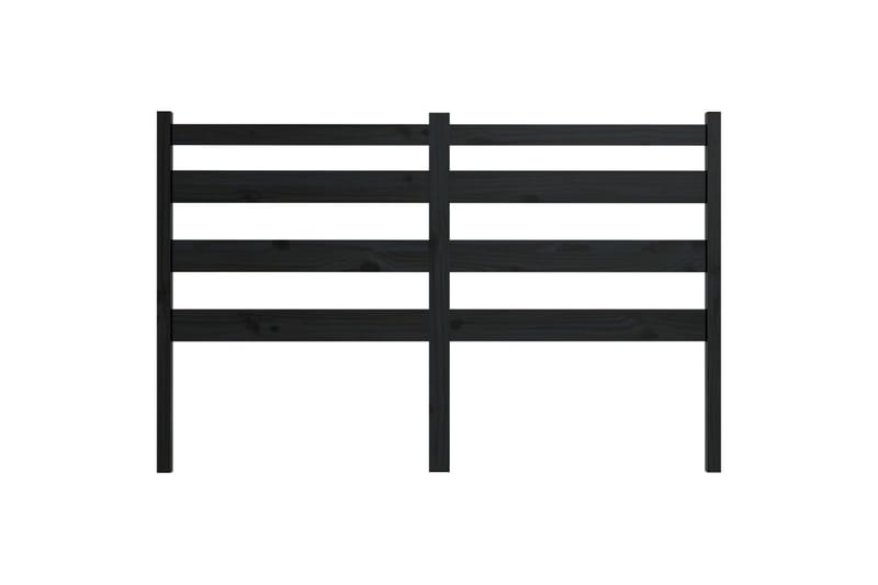 beBasic Sengegavl svart 166x4x100 cm heltre furu - Svart - Møbler - Senger - Sengetilbehør & sengegavl - Sengegavl