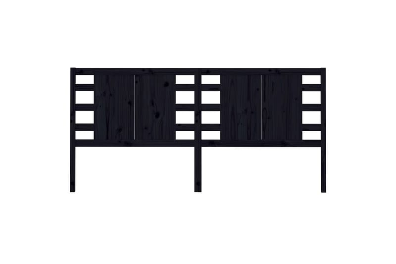 beBasic Sengegavl svart 166x4x100 cm heltre furu - Svart - Møbler - Senger - Sengetilbehør & sengegavl - Sengegavl