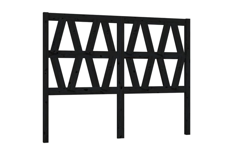 beBasic Sengegavl svart 166x4x100 cm heltre furu - Svart - Møbler - Senger - Sengetilbehør & sengegavl - Sengegavl