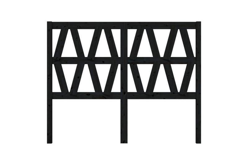 beBasic Sengegavl svart 166x4x100 cm heltre furu - Svart - Møbler - Senger - Sengetilbehør & sengegavl - Sengegavl