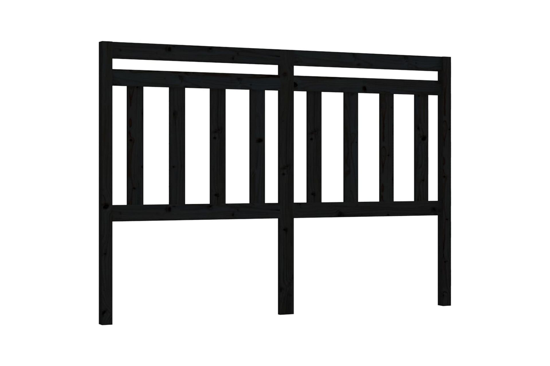 beBasic Sengegavl svart 166x4x100 cm heltre furu - Svart - Møbler - Senger - Sengetilbehør & sengegavl - Sengegavl