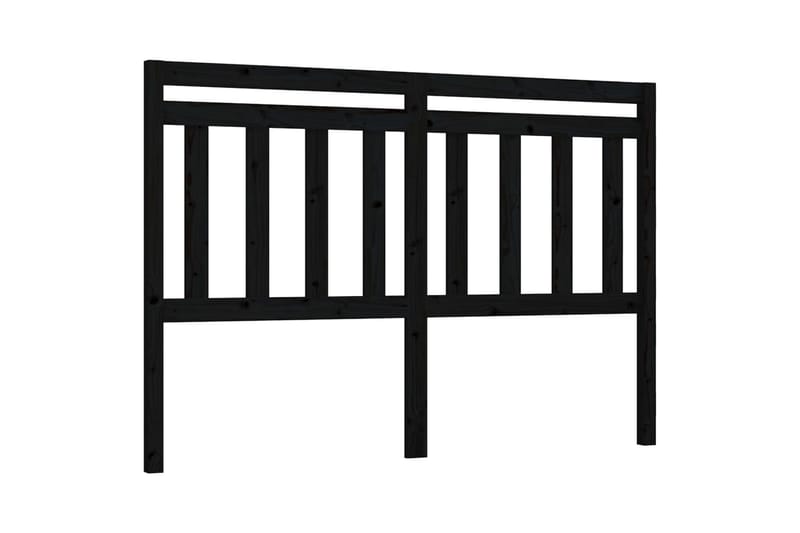 beBasic Sengegavl svart 166x4x100 cm heltre furu - Svart - Møbler - Senger - Sengetilbehør & sengegavl - Sengegavl