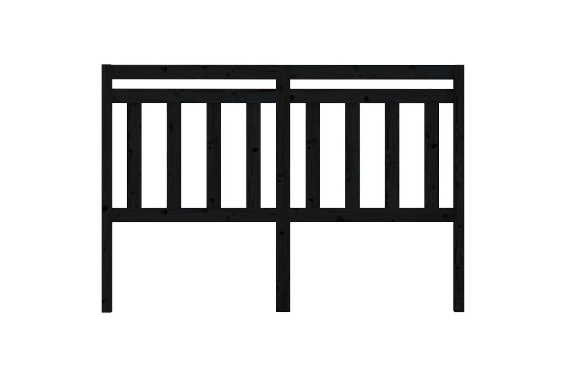 beBasic Sengegavl svart 166x4x100 cm heltre furu - Svart - Møbler - Senger - Sengetilbehør & sengegavl - Sengegavl