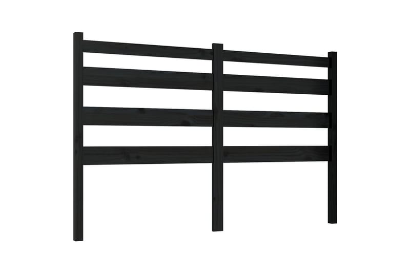 beBasic Sengegavl svart 166x4x100 cm heltre furu - Svart - Møbler - Senger - Sengetilbehør & sengegavl - Sengegavl
