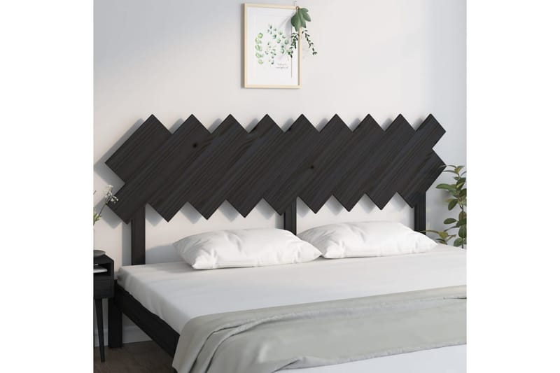 beBasic Sengegavl svart 178x3x80,5 cm heltre furu - Svart - Møbler - Senger - Sengetilbehør & sengegavl - Sengegavl