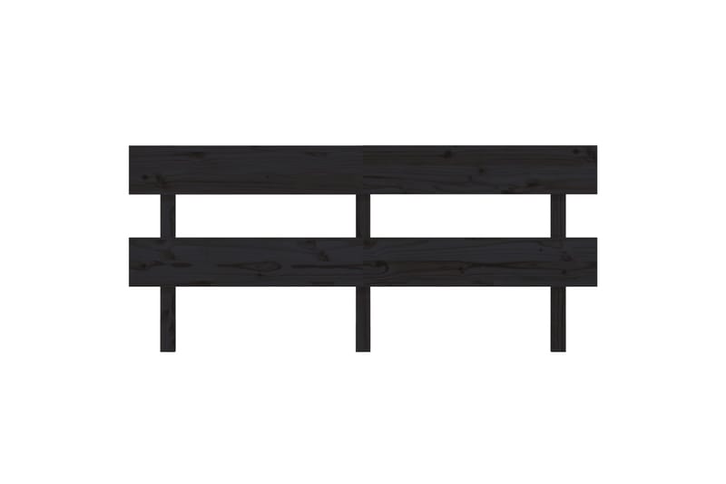 beBasic Sengegavl svart 184x3x81 cm heltre furu - Svart - Møbler - Senger - Sengetilbehør & sengegavl - Sengegavl