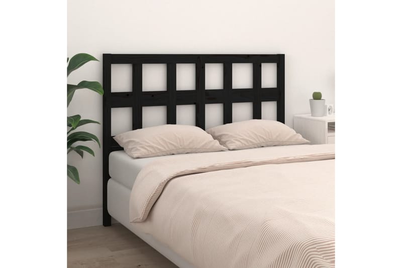 beBasic Sengegavl svart 185,5x4x100 cm heltre furu - Svart - Møbler - Senger - Sengetilbehør & sengegavl - Sengegavl