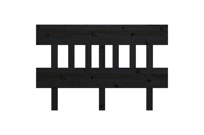 beBasic Sengegavl svart 203,5x3x81 cm heltre furu - Svart - Møbler - Senger - Sengetilbehør & sengegavl - Sengegavl