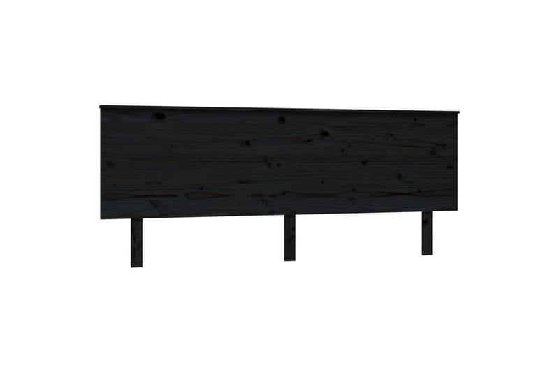 beBasic Sengegavl svart 204x6x82,5 cm heltre furu - Svart - Møbler - Senger - Sengetilbehør & sengegavl - Sengegavl