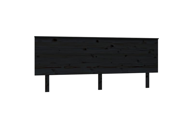 beBasic Sengegavl svart 204x6x82,5 cm heltre furu - Svart - Sengegavl