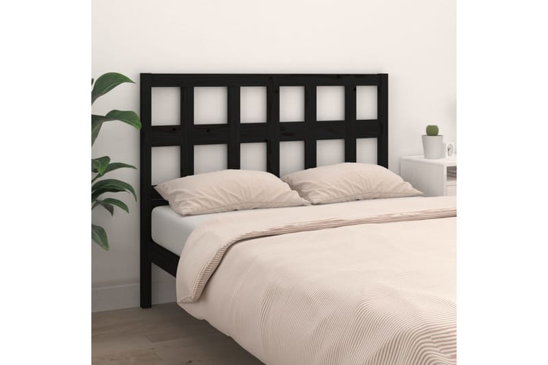 beBasic Sengegavl svart 205,5x4x100 cm heltre furu - Svart - Møbler - Senger - Sengetilbehør & sengegavl - Sengegavl