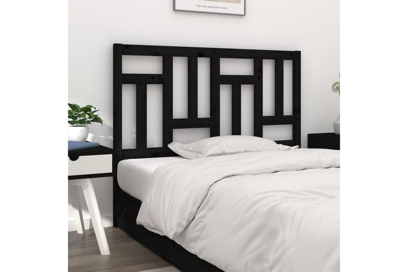 beBasic Sengegavl svart 205,5x4x100 cm heltre furu - Svart - Møbler - Senger - Sengetilbehør & sengegavl - Sengegavl