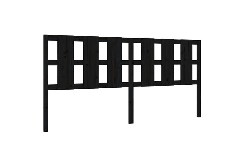 beBasic Sengegavl svart 205,5x4x100 cm heltre furu - Svart - Møbler - Senger - Sengetilbehør & sengegavl - Sengegavl