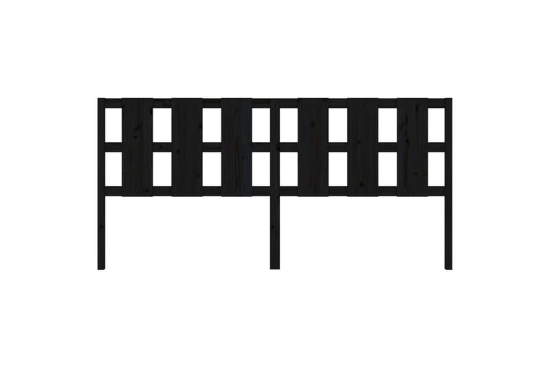 beBasic Sengegavl svart 205,5x4x100 cm heltre furu - Svart - Møbler - Senger - Sengetilbehør & sengegavl - Sengegavl