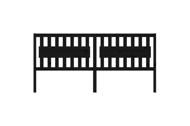 beBasic Sengegavl svart 205,5x4x100 cm heltre furu - Svart - Møbler - Senger - Sengetilbehør & sengegavl - Sengegavl
