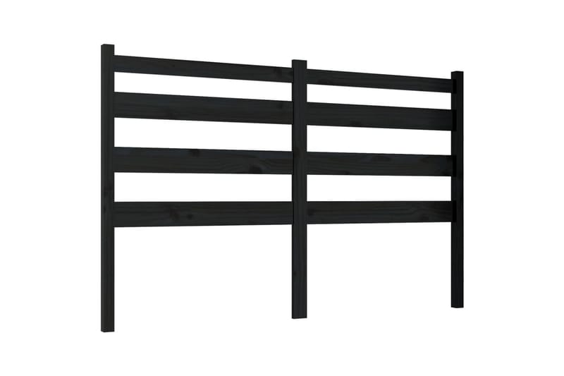 beBasic Sengegavl svart 206x4x100 cm heltre furu - Svart - Møbler - Senger - Sengetilbehør & sengegavl - Sengegavl