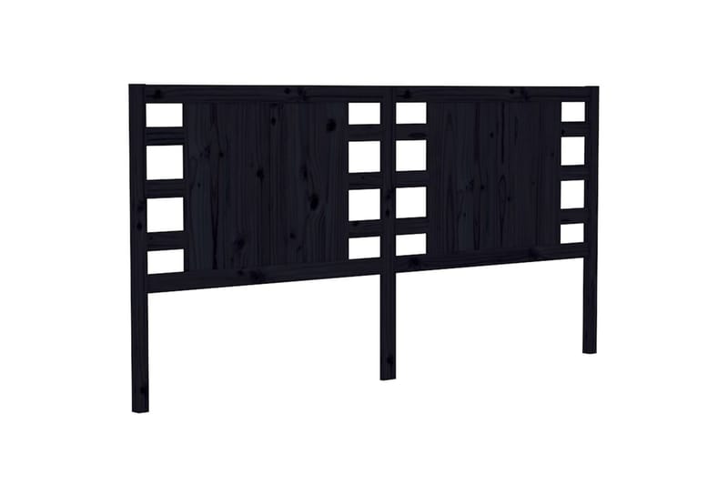 beBasic Sengegavl svart 206x4x100 cm heltre furu - Svart - Møbler - Senger - Sengetilbehør & sengegavl - Sengegavl