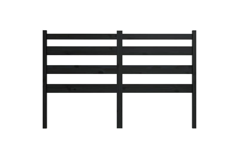 beBasic Sengegavl svart 206x4x100 cm heltre furu - Svart - Møbler - Senger - Sengetilbehør & sengegavl - Sengegavl
