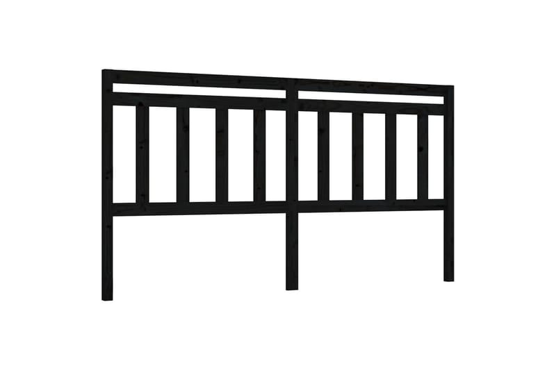 beBasic Sengegavl svart 206x4x100 cm heltre furu - Svart - Møbler - Senger - Sengetilbehør & sengegavl - Sengegavl