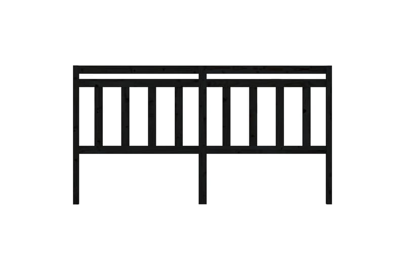 beBasic Sengegavl svart 206x4x100 cm heltre furu - Svart - Møbler - Senger - Sengetilbehør & sengegavl - Sengegavl