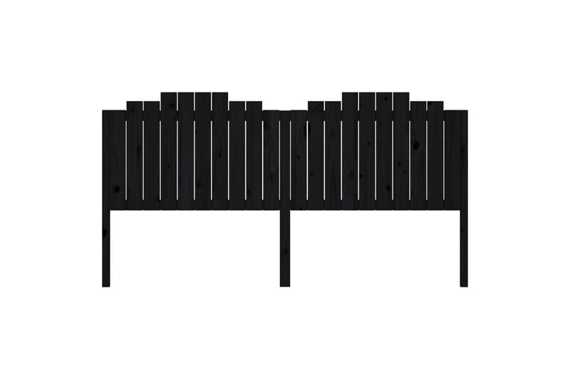 beBasic Sengegavl svart 206x4x110 cm heltre furu - Svart - Møbler - Senger - Sengetilbehør & sengegavl - Sengegavl