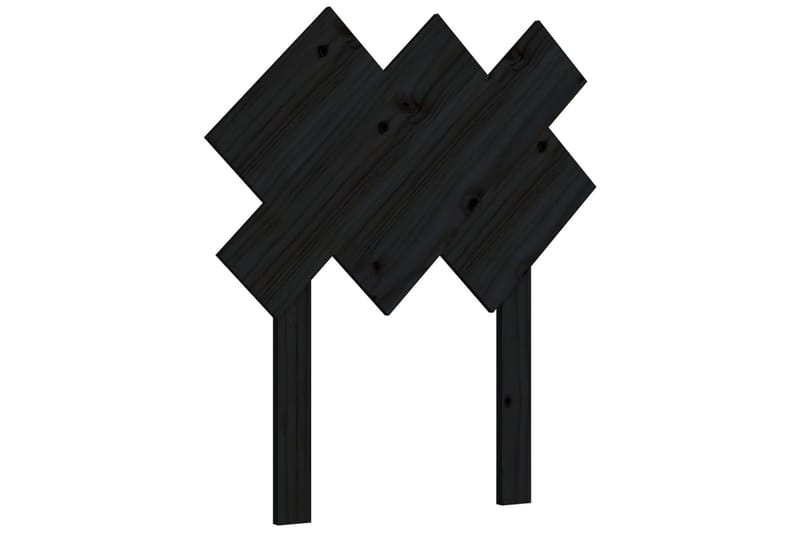 beBasic Sengegavl svart 72,5x3x81 cm heltre furu - Svart - Møbler - Senger - Sengetilbehør & sengegavl - Sengegavl
