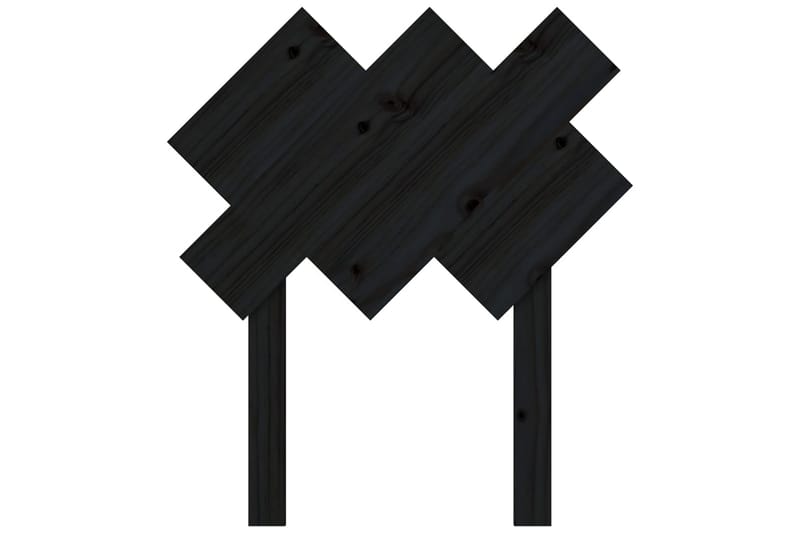 beBasic Sengegavl svart 72,5x3x81 cm heltre furu - Svart - Møbler - Senger - Sengetilbehør & sengegavl - Sengegavl