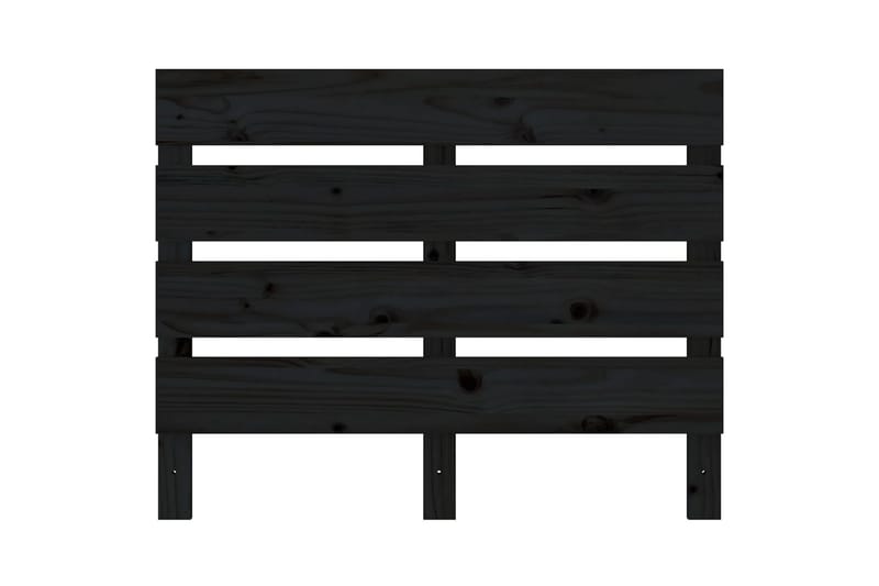 beBasic Sengegavl svart 75x3x80 cm heltre furu - Svart - Møbler - Senger - Sengetilbehør & sengegavl - Sengegavl