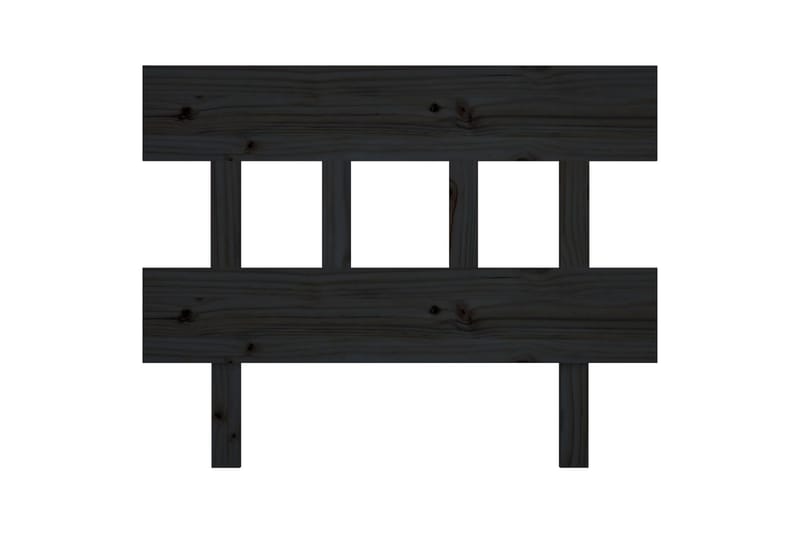 beBasic Sengegavl svart 78,5x4x100 cm heltre furu - Svart - Møbler - Senger - Sengetilbehør & sengegavl - Sengegavl
