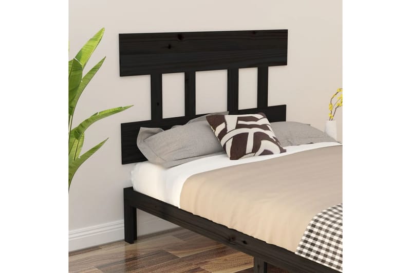 beBasic Sengegavl svart 78,5x4x100 cm heltre furu - Svart - Møbler - Senger - Sengetilbehør & sengegavl - Sengegavl