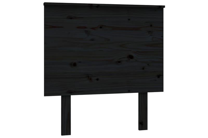 beBasic Sengegavl svart 79x6x82,5 cm heltre furu - Svart - Møbler - Senger - Sengetilbehør & sengegavl - Sengegavl