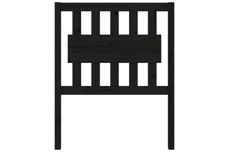 beBasic Sengegavl svart 80,5x4x100 cm heltre furu - Svart - Møbler - Senger - Sengetilbehør & sengegavl - Sengegavl