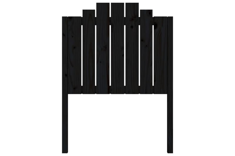 beBasic Sengegavl svart 81x4x110 cm heltre furu - Svart - Møbler - Senger - Sengetilbehør & sengegavl - Sengegavl