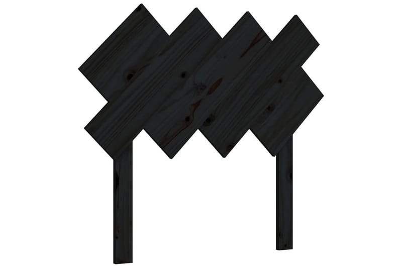 beBasic Sengegavl svart 92x3x81 cm heltre furu - Svart - Møbler - Senger - Sengetilbehør & sengegavl - Sengegavl