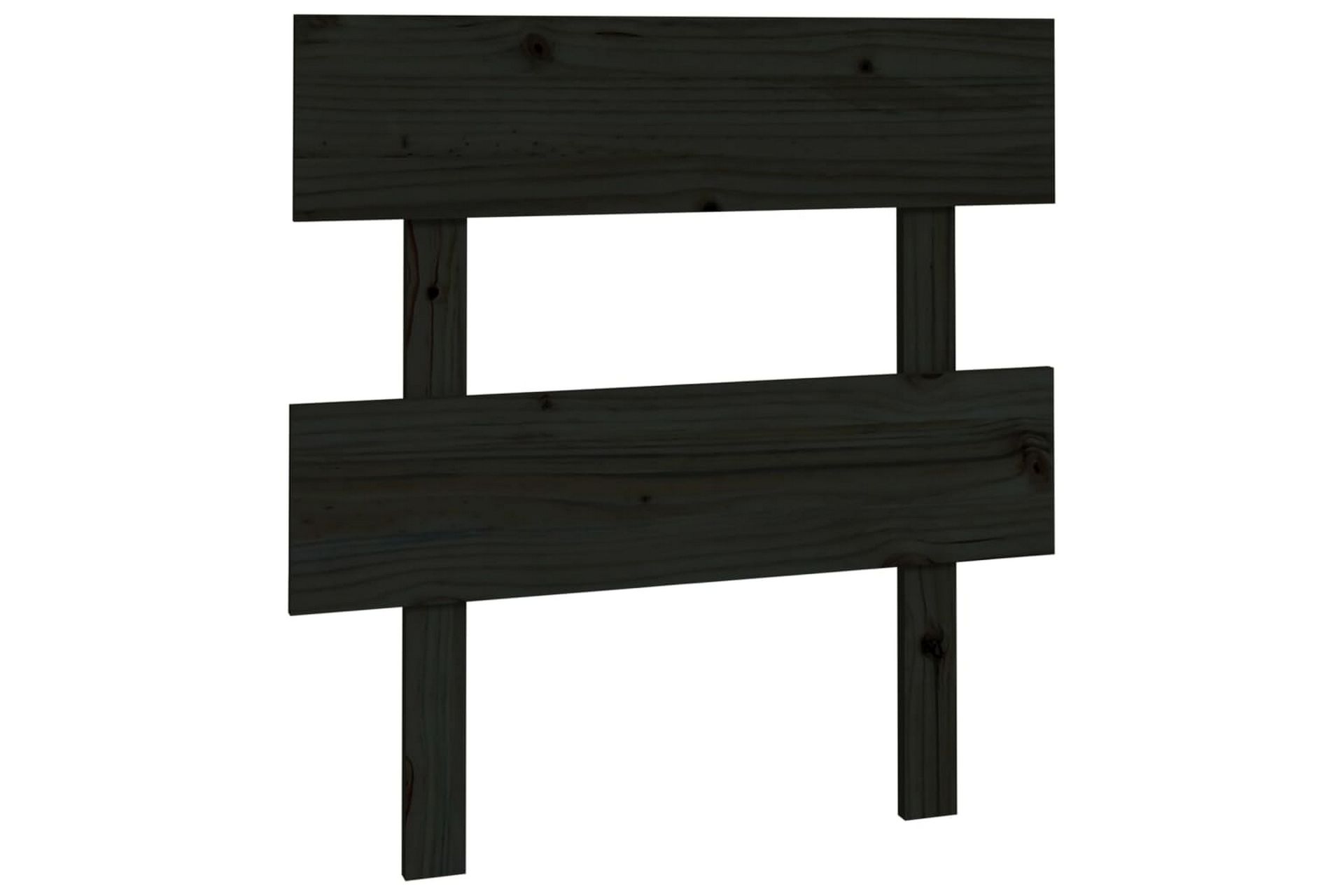 beBasic Sengegavl svart 93,5x3x81 cm heltre furu - Svart - Møbler - Senger - Sengetilbehør & sengegavl - Sengegavl