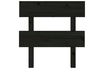 beBasic Sengegavl svart 93,5x3x81 cm heltre furu - Svart - Møbler - Senger - Sengetilbehør & sengegavl - Sengegavl
