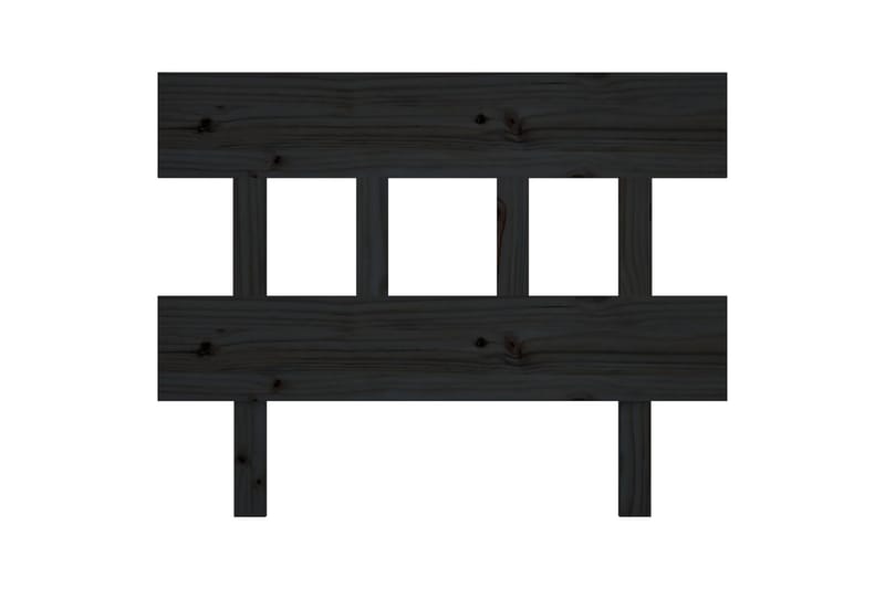 beBasic Sengegavl svart 93,5x3x81 cm heltre furu - Svart - Møbler - Senger - Sengetilbehør & sengegavl - Sengegavl