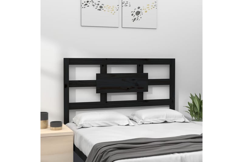 beBasic Sengegavl svart 95,5x4x100 cm heltre furu - Svart - Møbler - Senger - Sengetilbehør & sengegavl - Sengegavl